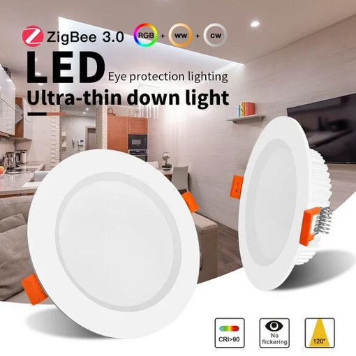Εικόνα της Χωνευτό Φωτιστικό Σποτ Gledopto Ultra Flat Zigbee RGBWW 350lm 6W White GL-D-013P