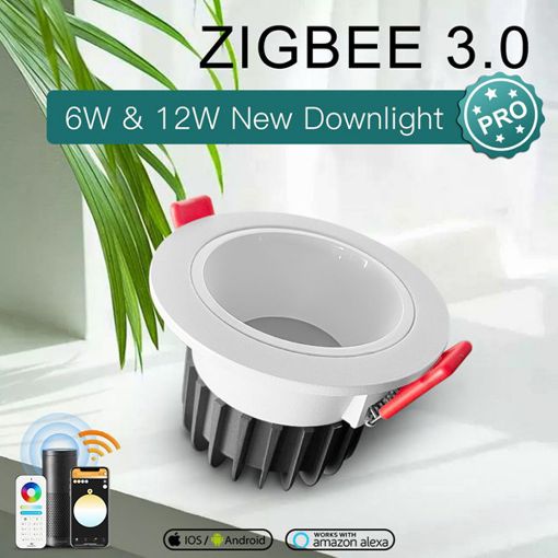 Εικόνα της Χωνευτό Φωτιστικό Σποτ Gledopto Anti-Glare Zigbee RGB + 2000-6500K 350lm IP54 6W White GL-D-006P