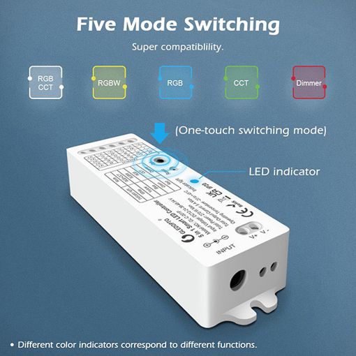 Εικόνα της Gledopto Controller 5in1 RGB+CCT ZigBee GL-C-001P