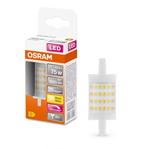 Εικόνα της Λάμπα LED Osram R7S SMD Dimmable 2700K 1055lm 9.5W 78mm Warm White