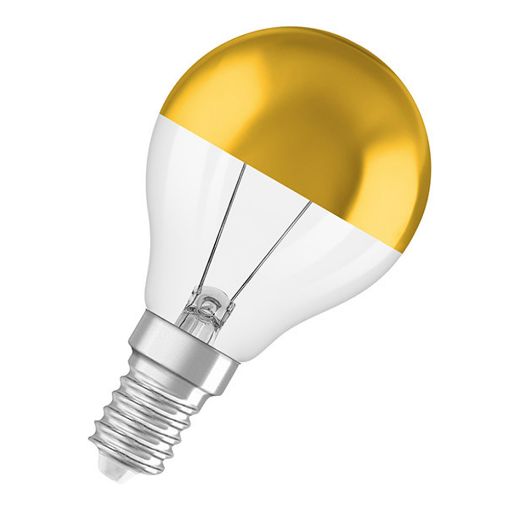 Εικόνα της Λάμπα LED Osram E14 Mirror P45 Dimmable Gold 2700K 400lm 3.4W Warm White