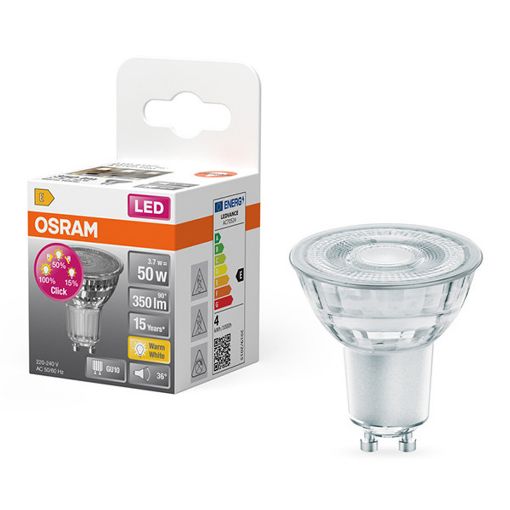 Εικόνα της Λάμπα LED Osram GU10 Spot PAR16 Dimmable 3 Επιπέδων 2700K 350lm 3.7W Warm White