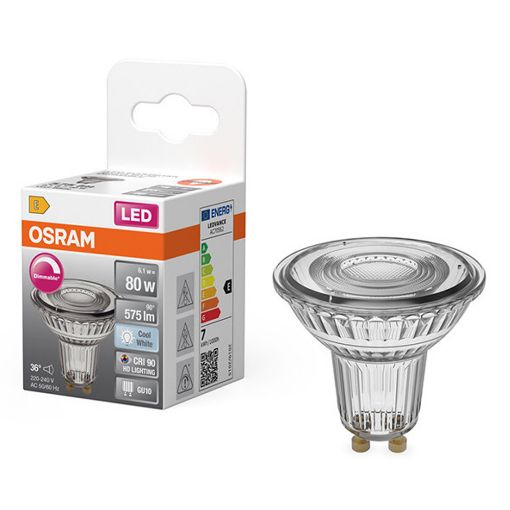 Εικόνα της Λάμπα LED Osram GU10 Spot Dimmable 4000K 575lm 6.1W Neutral White