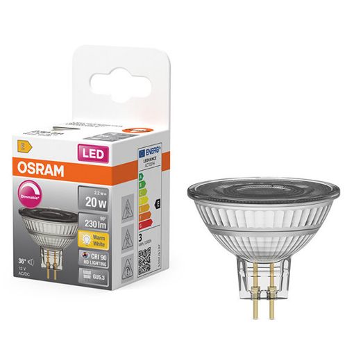 Εικόνα της Λάμπα LED Osram GU5.3 Spot Dimmable 2700K 230lm 2.2W Warm White