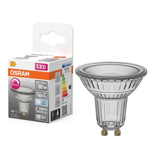 Εικόνα της Λάμπα LED Osram GU10 Spot 120° Dimmable 4000K 650lm 6.9W Neutral White