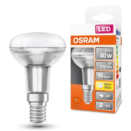 Εικόνα της Λάμπα LED Osram E14 Reflector R50 2700K 210lm 2.6W Warm White