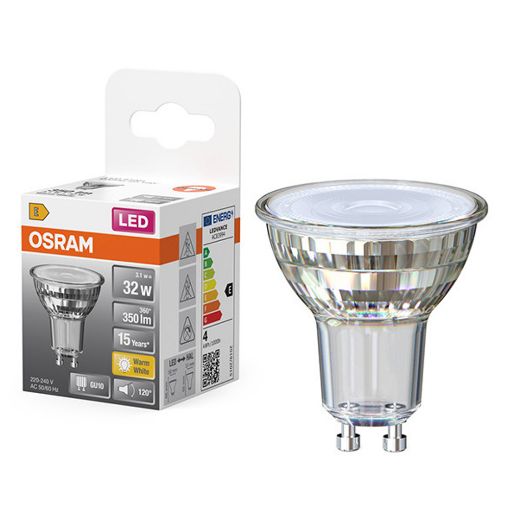 Εικόνα της Λάμπα LED Osram GU10 Spot 120° 2700K 350lm 3.1W Warm White