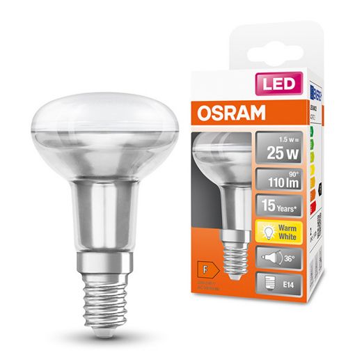 Εικόνα της Λάμπα LED Osram E14 Reflector R50 2700K 110lm 1.5W Warm White