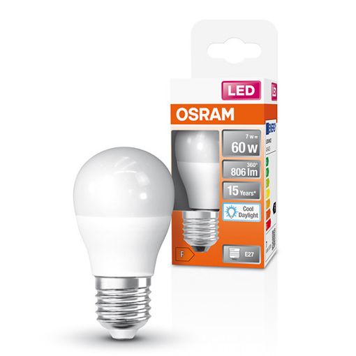 Εικόνα της Λάμπα LED Osram E27 P45 Mat 6500K 806lm 6.5W Cold White