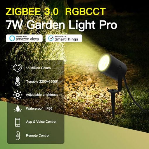 Εικόνα της Φωτιστικό Σποτ Δαπέδου Gledopto Zigbee RGB + 2200-6500K 650lm IP66 7W Black GL-G-004P
