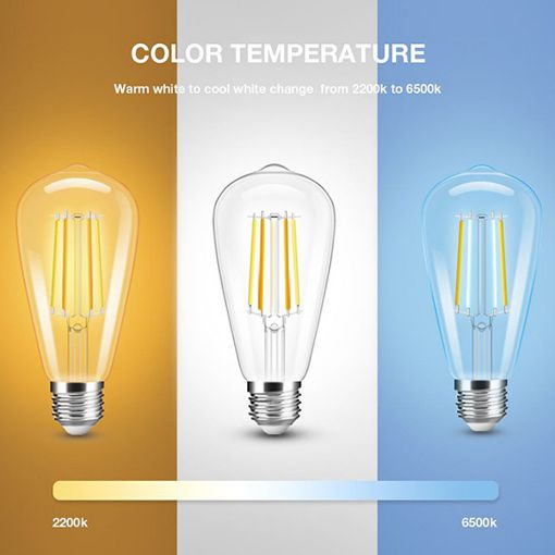Εικόνα της Λάμπα LED Gledopto Pro E27 Edison ST64 Filament 2200-6500K Zigbee 7W Clear GL-B-002P-CLEAR