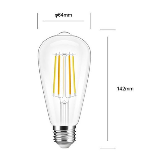 Εικόνα της Λάμπα LED Gledopto Pro E27 Edison ST64 Filament 2200-6500K Zigbee 7W Clear GL-B-002P-CLEAR