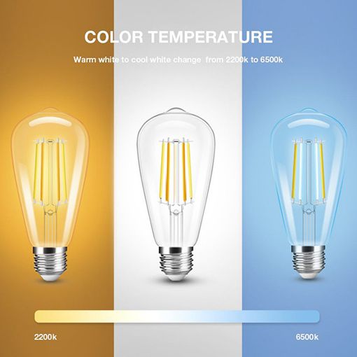 Εικόνα της Λάμπα LED Gledopto Pro E27 Edison ST64 Filament 2200-6500K Zigbee 7W Gold GL-B-002P-AMBER