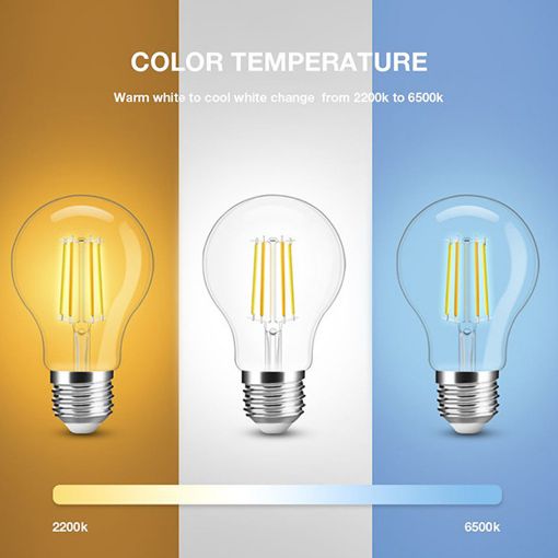 Εικόνα της Λάμπα LED Gledopto Pro E27 A60 Filament 2200-6500K Zigbee 7W Clear GL-B-003P-CLEAR