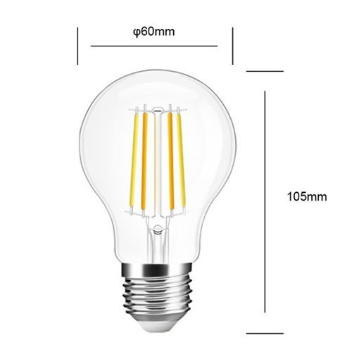 Εικόνα της Λάμπα LED Gledopto Pro E27 A60 Filament 2200-6500K Zigbee 7W Clear GL-B-003P-CLEAR
