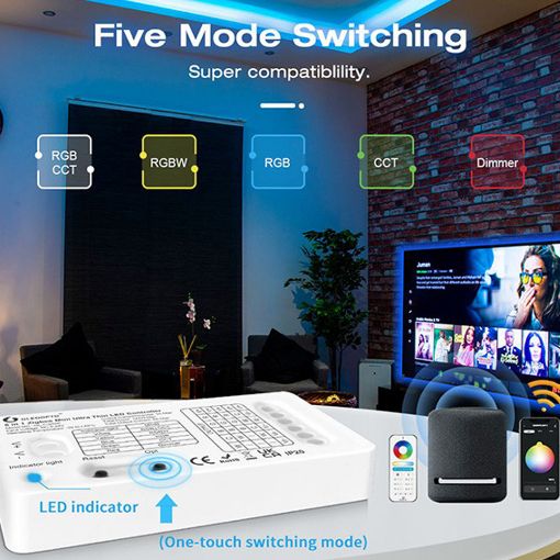 Εικόνα της Gledopto Controller 5in1 Mini Ultra Thin RGB+CCT ZigBee GL-C-002P