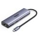 Εικόνα της Docking Station Ugreen CM512 6-in-1 USB-C with DisplayPort & HDMI 4K 60Hz 100W Gray 75643