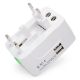 Εικόνα της Φορτιστής Lamtech Universal Travel Adapter 2x USB-A 5W White LAM112969